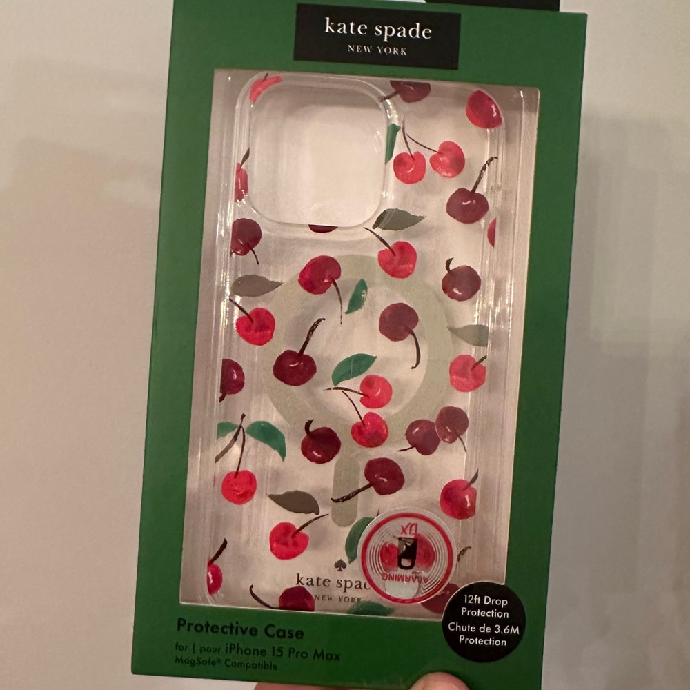 Kate Spade iPhone 15 Pro Max Mag safe cherry case
